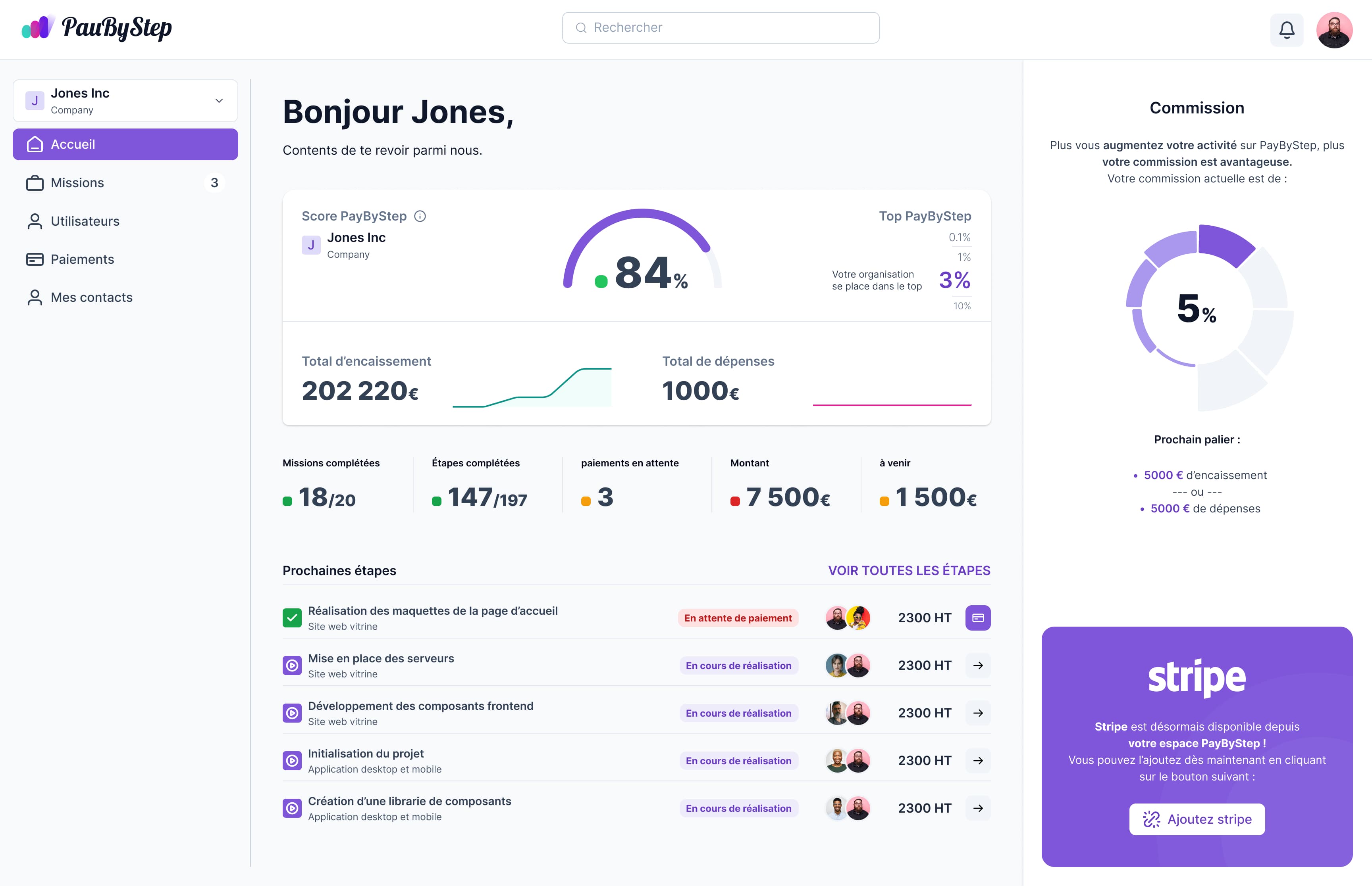 PayByStep homepage preview